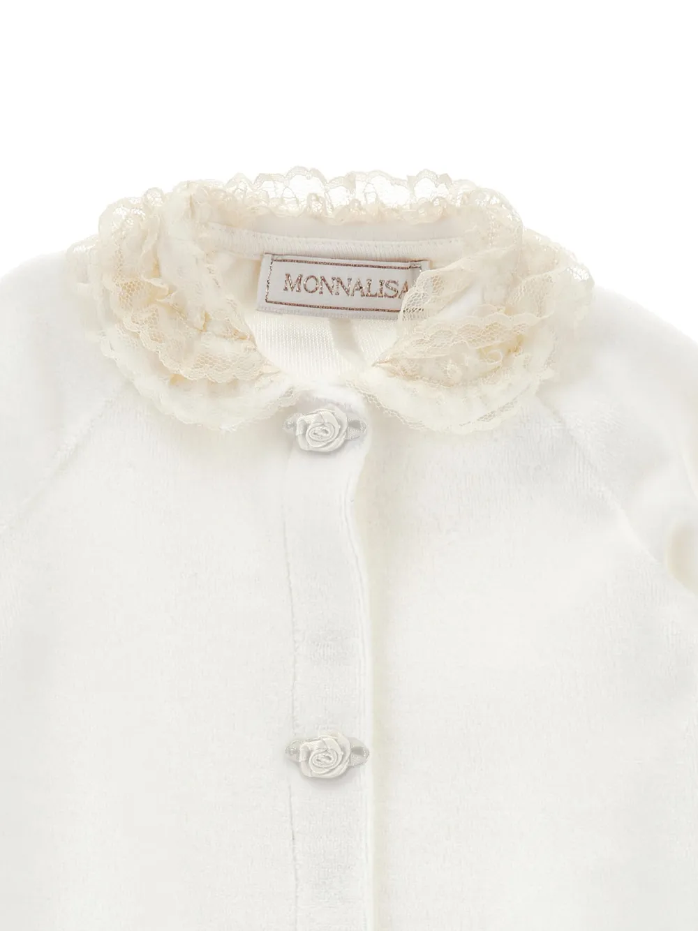 Monnalisa Cotton Romper In White