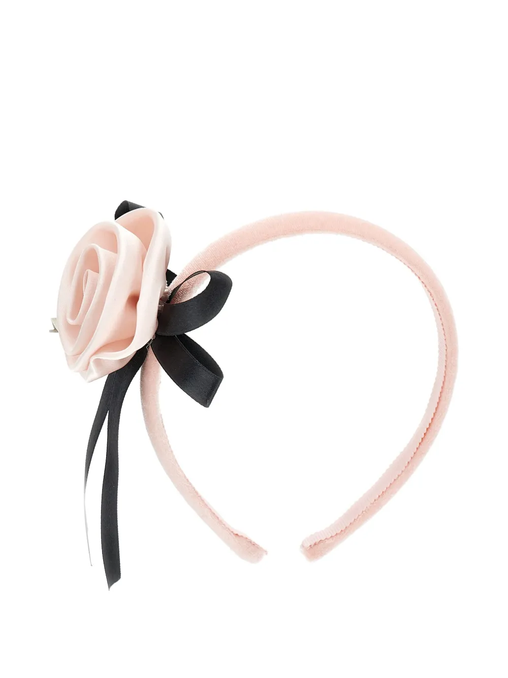 Monnalisa rose-appliqué headband - ピンク Monnalisa rose-appliqué headband - ピンク