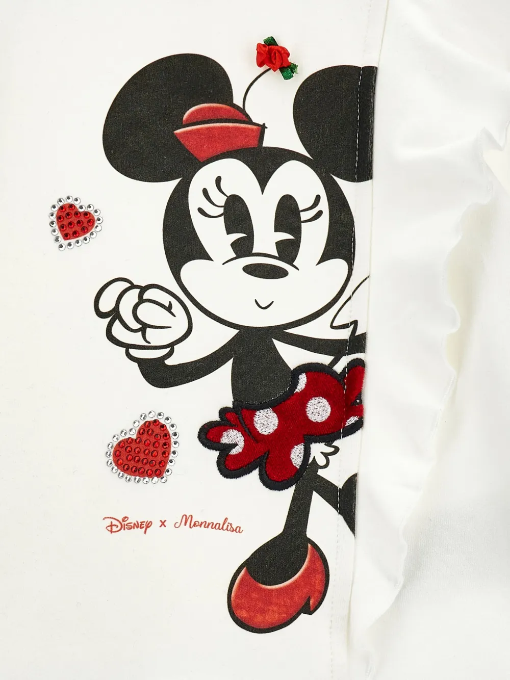 Monnalisa Minnie Mouse Dress In White