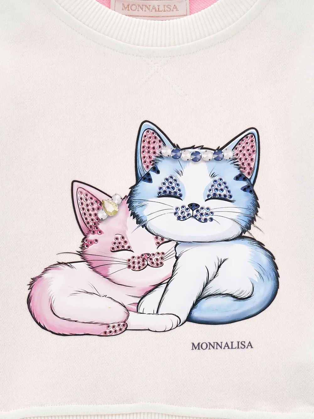 Monnalisa Trainingspak met kattenpatroon Roze