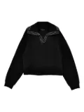 Monnalisa v-neck sweater - Black