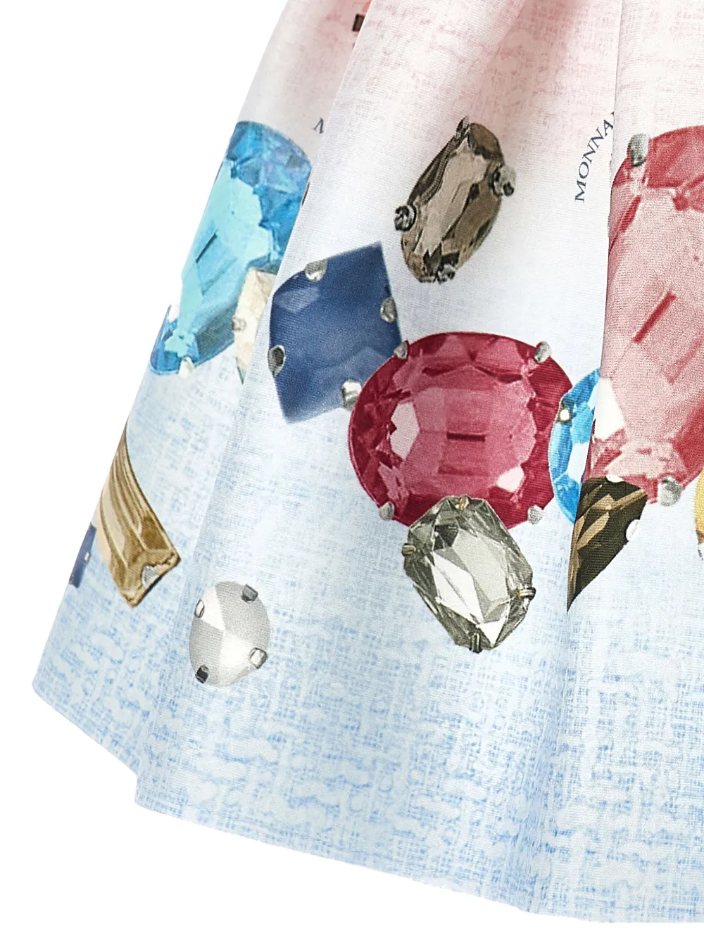 Monnalisa Plooirok met edelsteen-print Roze