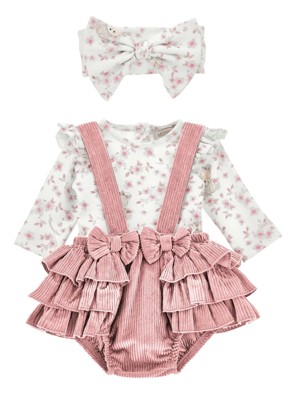 Monnalisa organic-cotton short set | White | Image 1