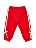 Monnalisa bow-detail track pants - Red