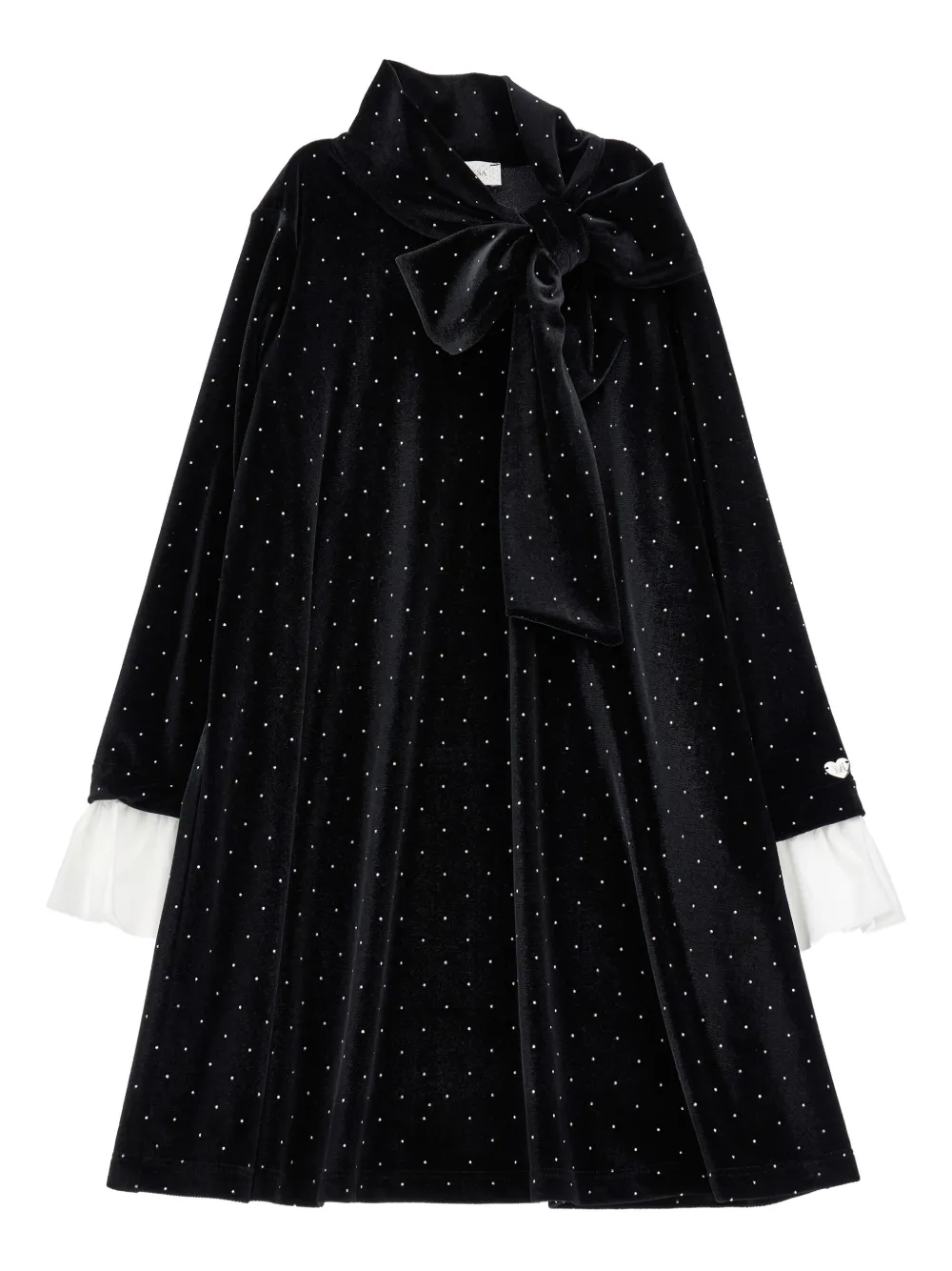 Monnalisa vestido con moño y mostacillas | negro | Image 1