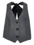 Monnalisa button-up waistcoat - Grey