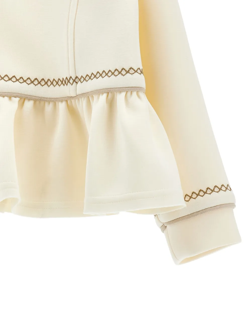 Monnalisa Zip-up Bomber Jacket In Gold