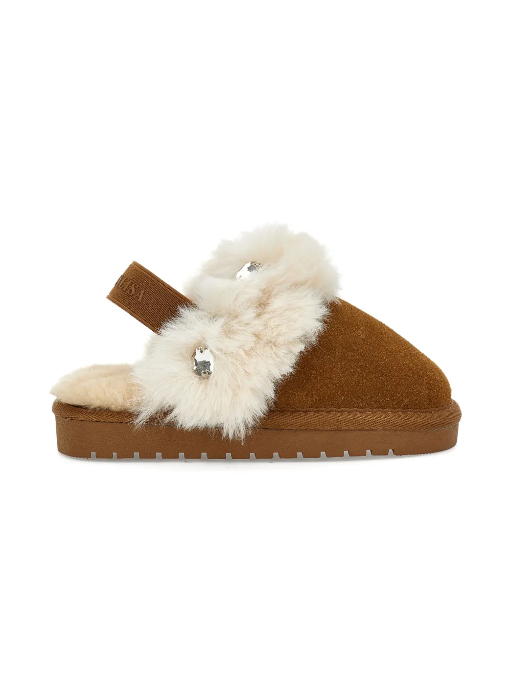 Monnalisa fur-trimmed slippers | Girls Shoes | Image 2