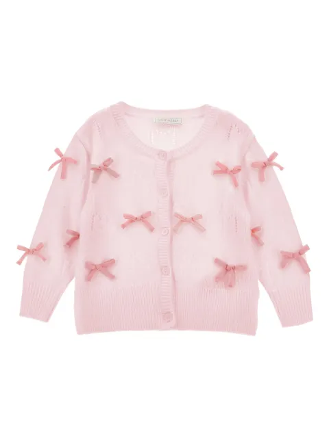 Monnalisa bow-embellished cardigan