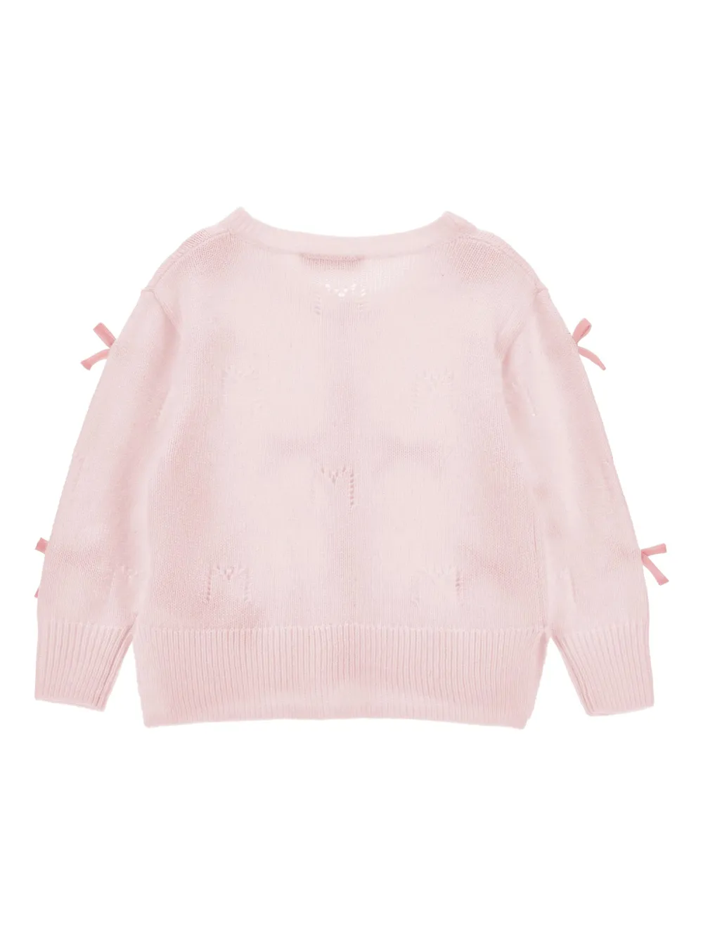 Monnalisa Vest verfraaid met strik Roze