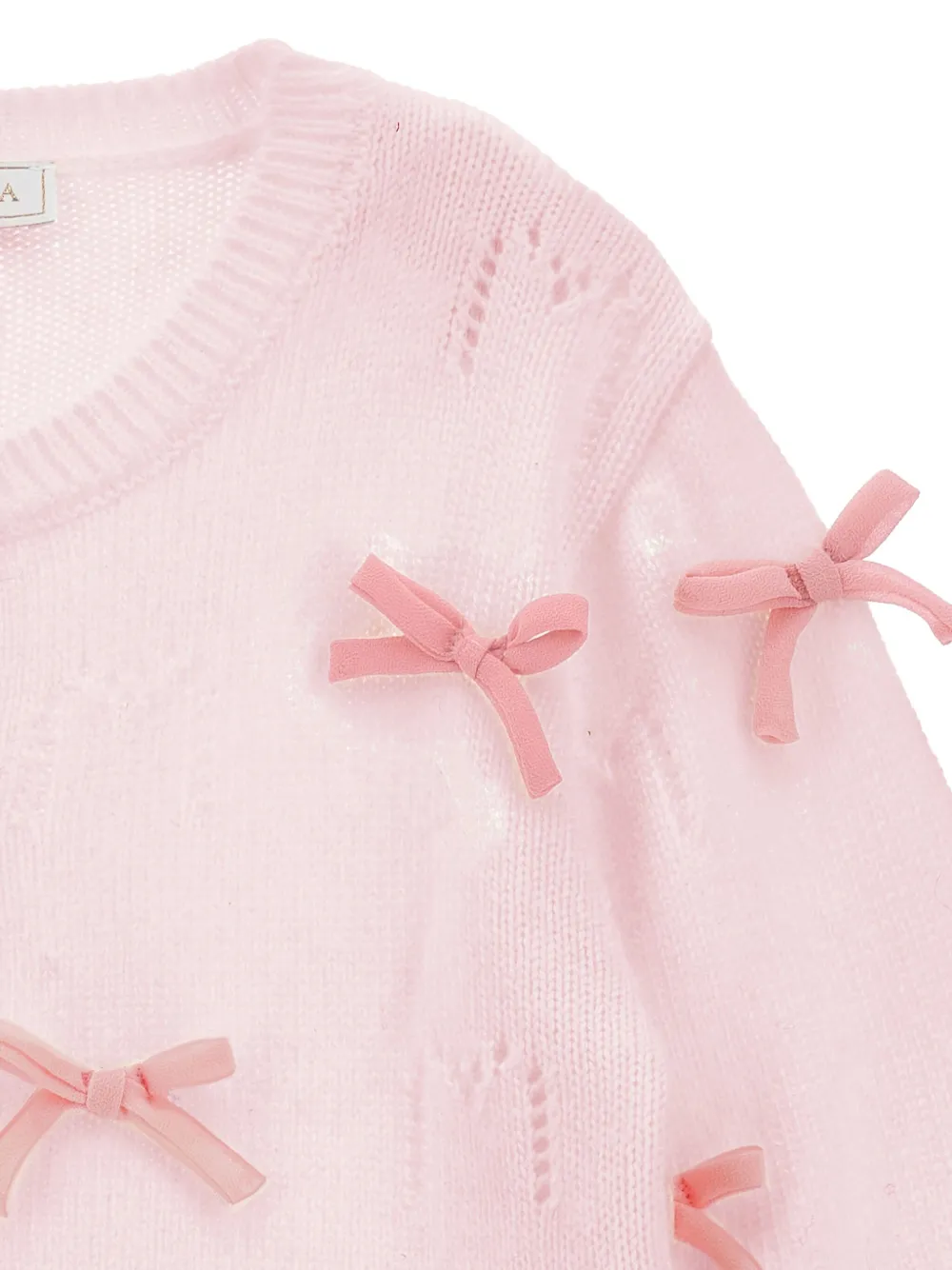 Monnalisa Vest verfraaid met strik Roze