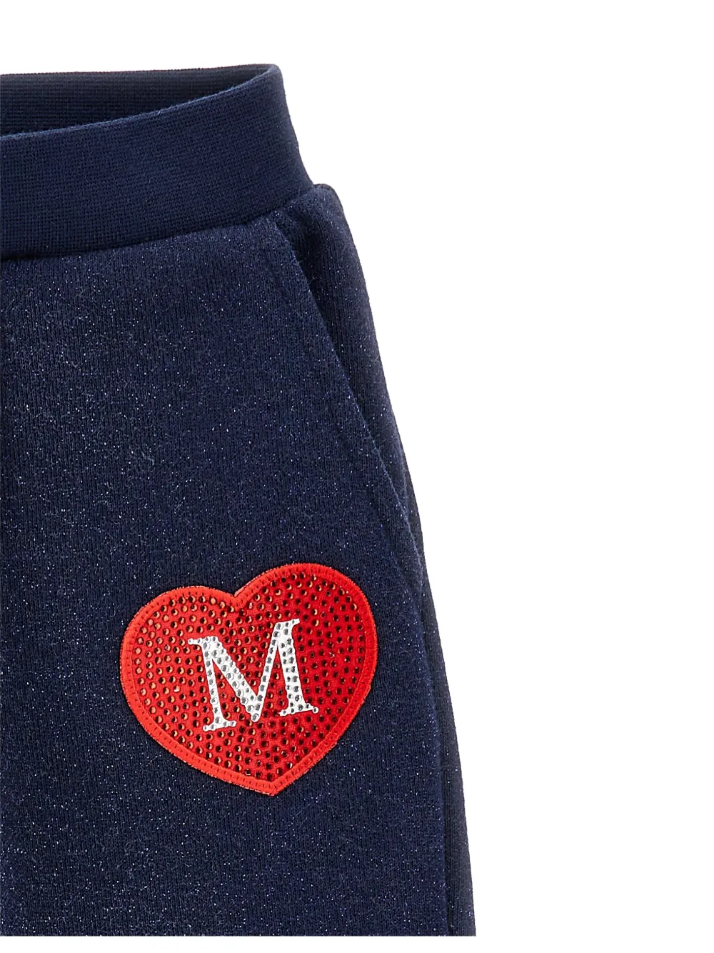 Monnalisa Trainingsbroek met geborduurd hart Blauw