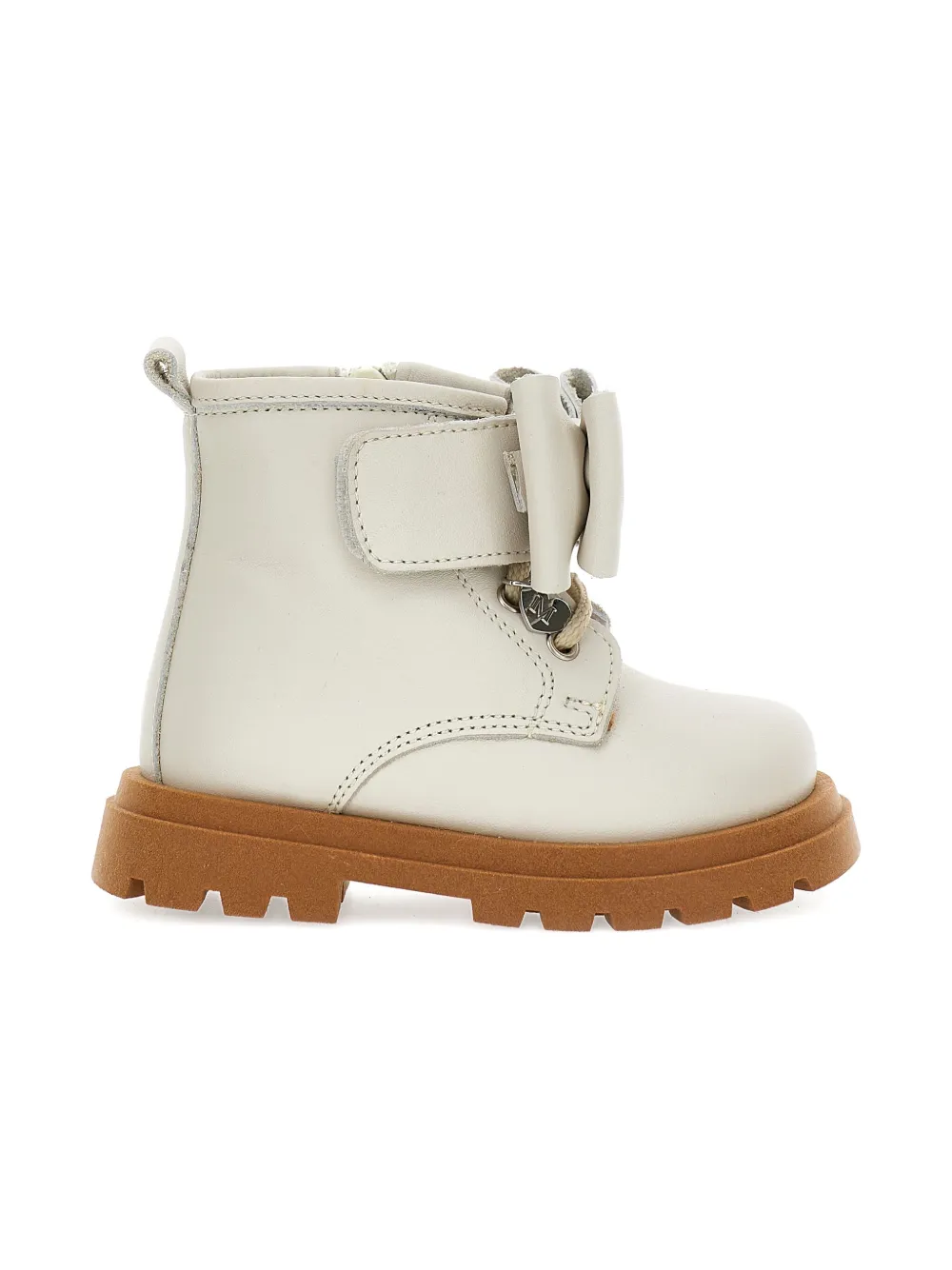 Monnalisa bow-detail ankle boots Neutrals