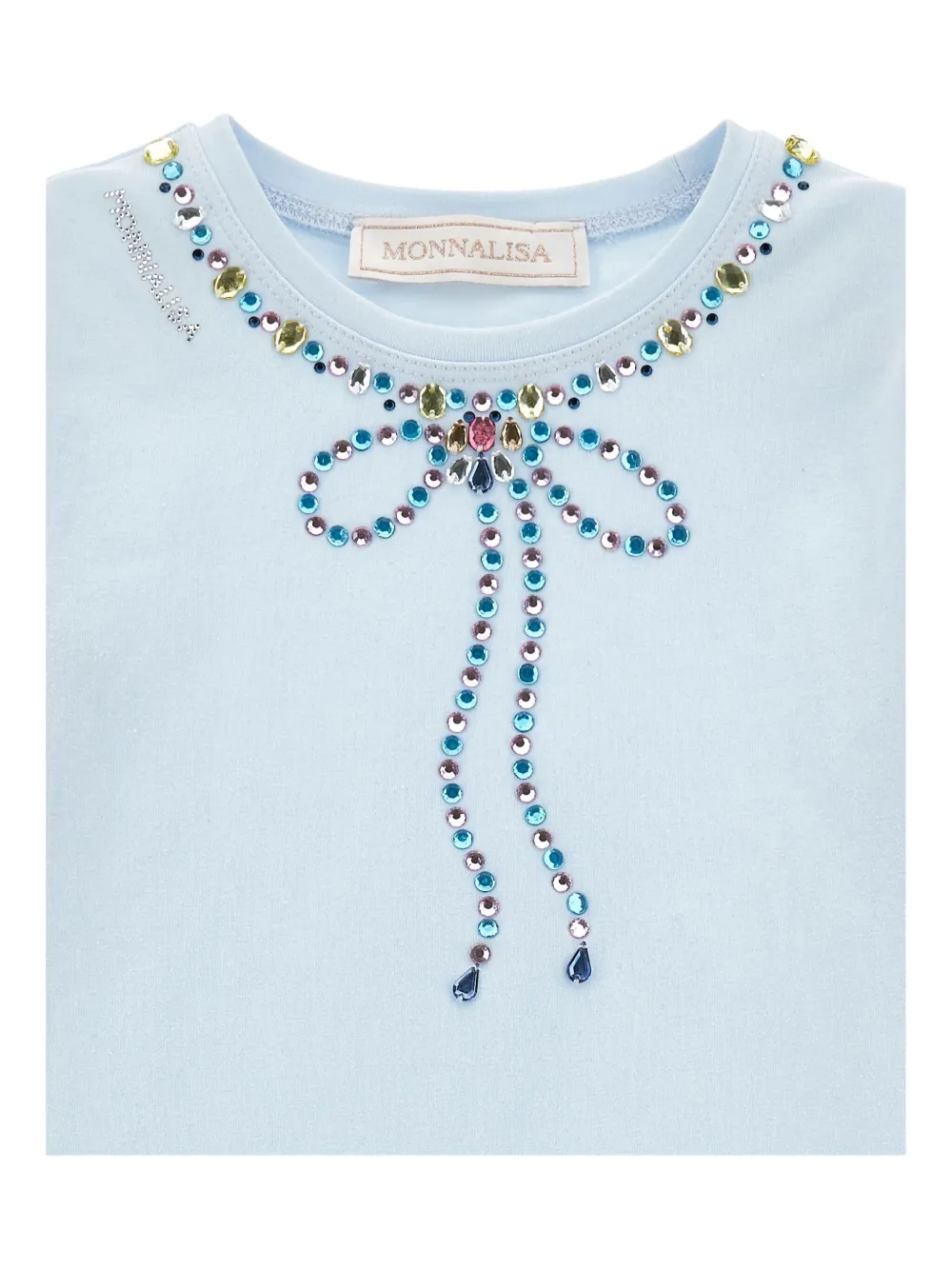 Monnalisa Top met verfraaide hals Blauw