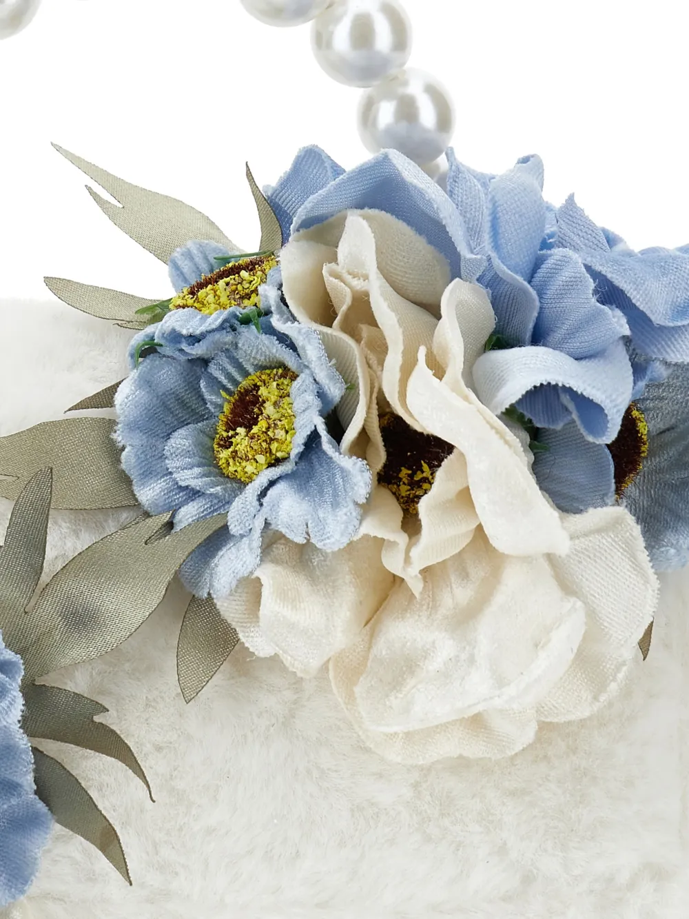 Monnalisa Schoudertas met bloemapplicatie Beige