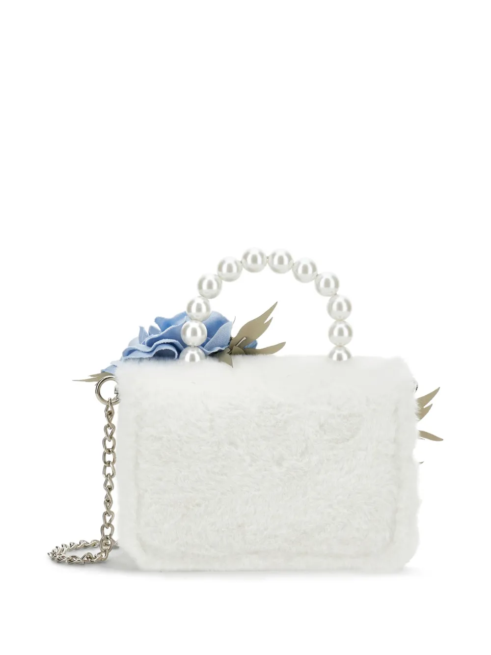 Monnalisa Schoudertas met bloemapplicatie - Beige