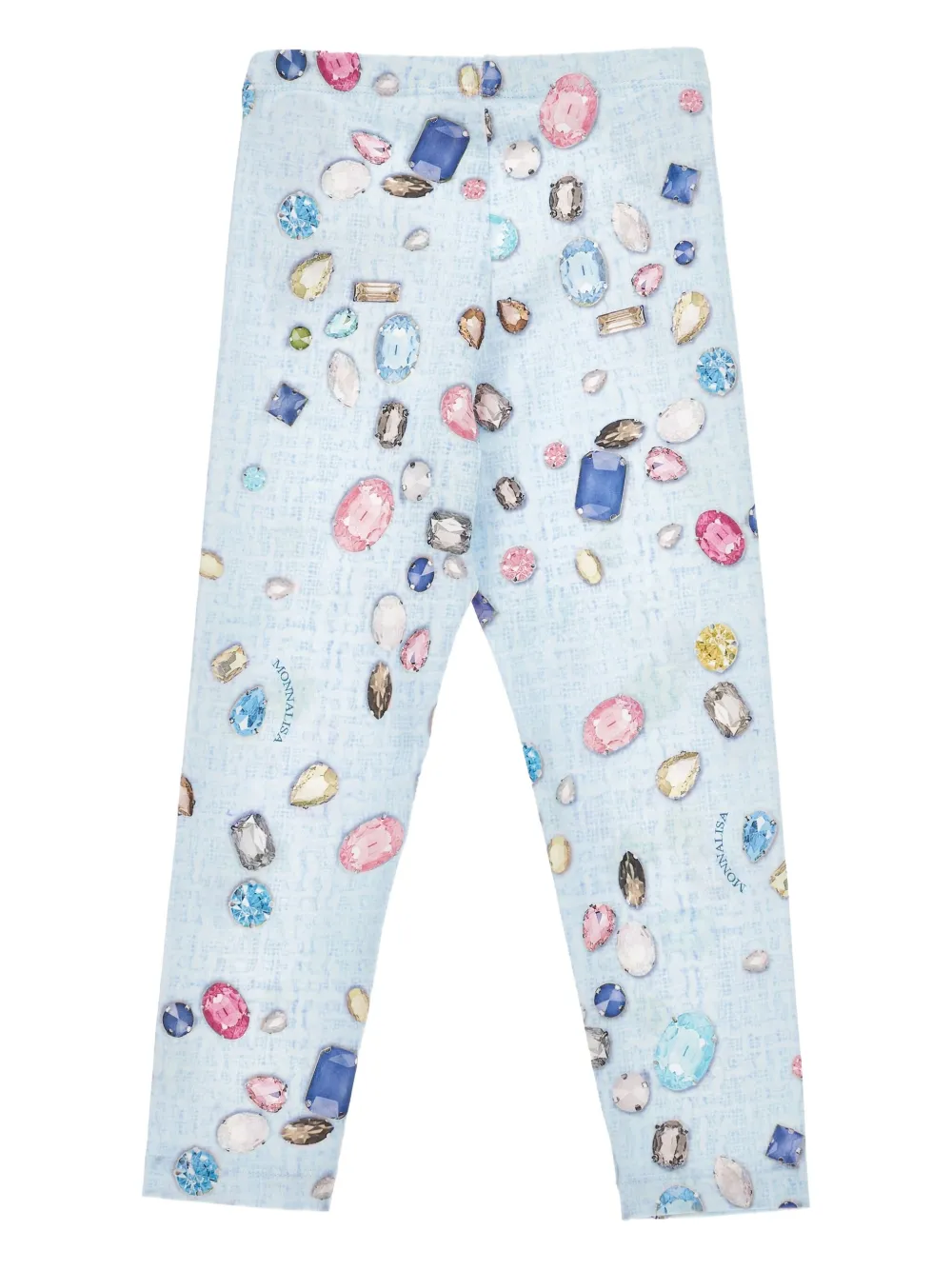 Monnalisa Legging met edelsteen-print Blauw