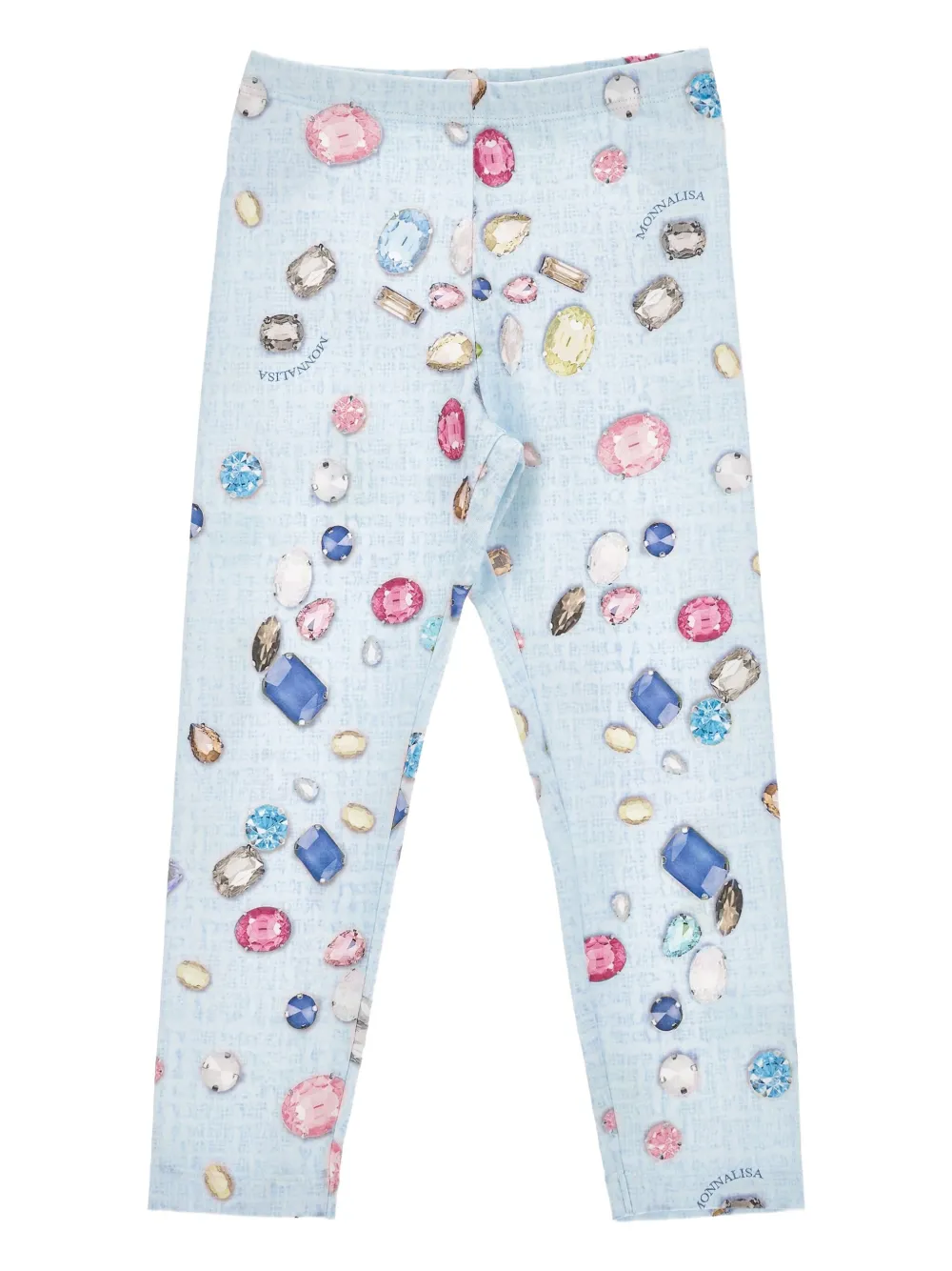 Monnalisa Legging met edelsteen-print Blauw
