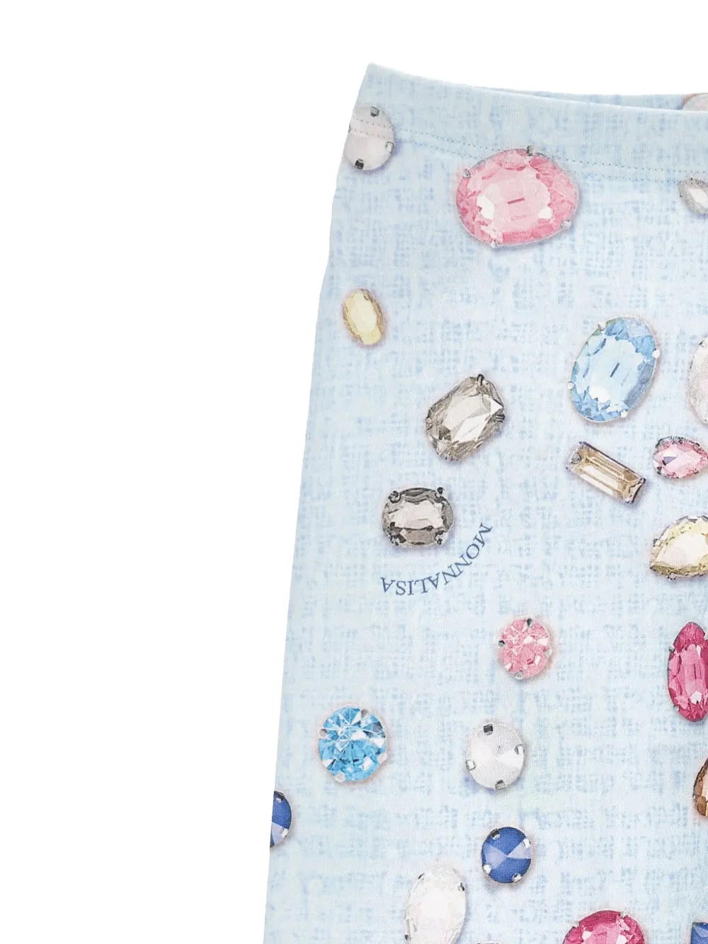 Monnalisa Legging met edelsteen-print Blauw