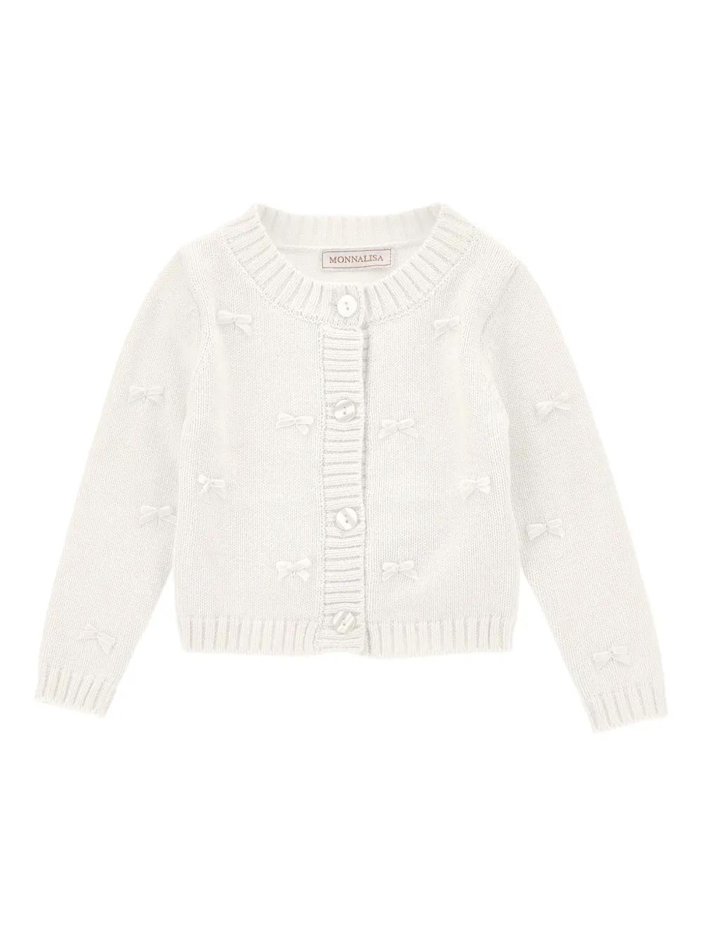 Monnalisa Vest met strikdetail Wit