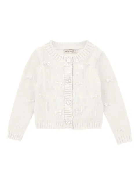 Monnalisa bow-detail cardigan