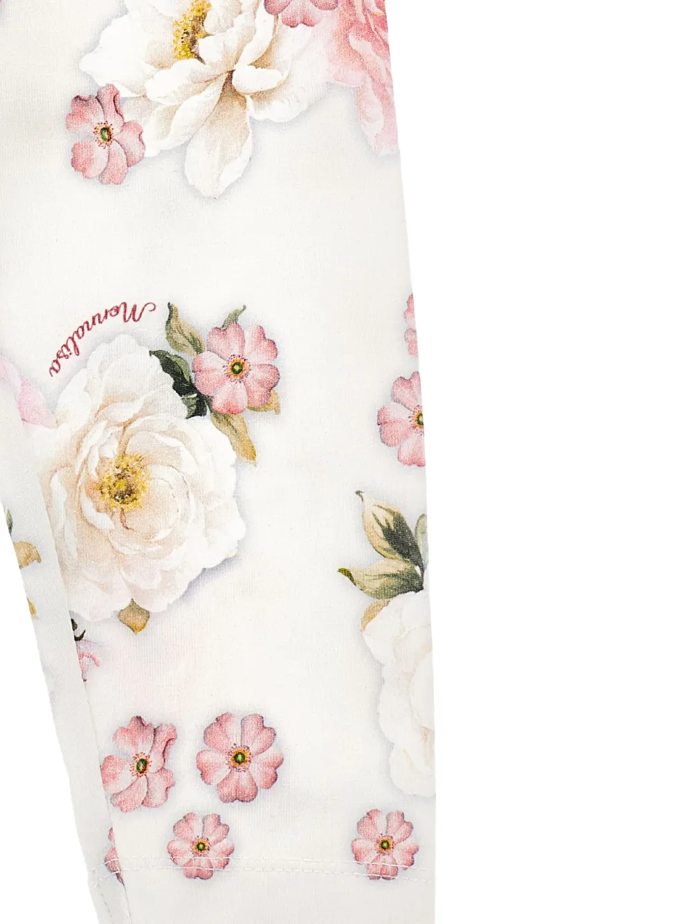 Monnalisa Floral-print Trouser Set In White