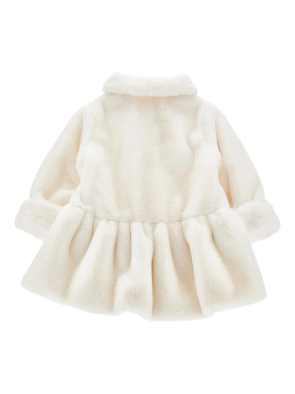 Monnalisa Peplum jack van imitatiebont Wit