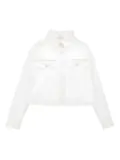 Monnalisa button-up cropped shirt - White