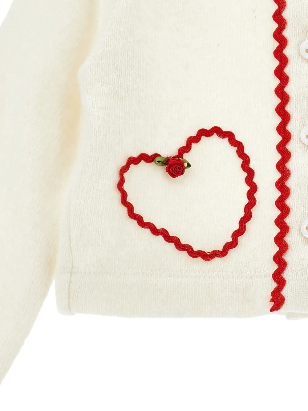 Monnalisa Fijngebreid vest Wit