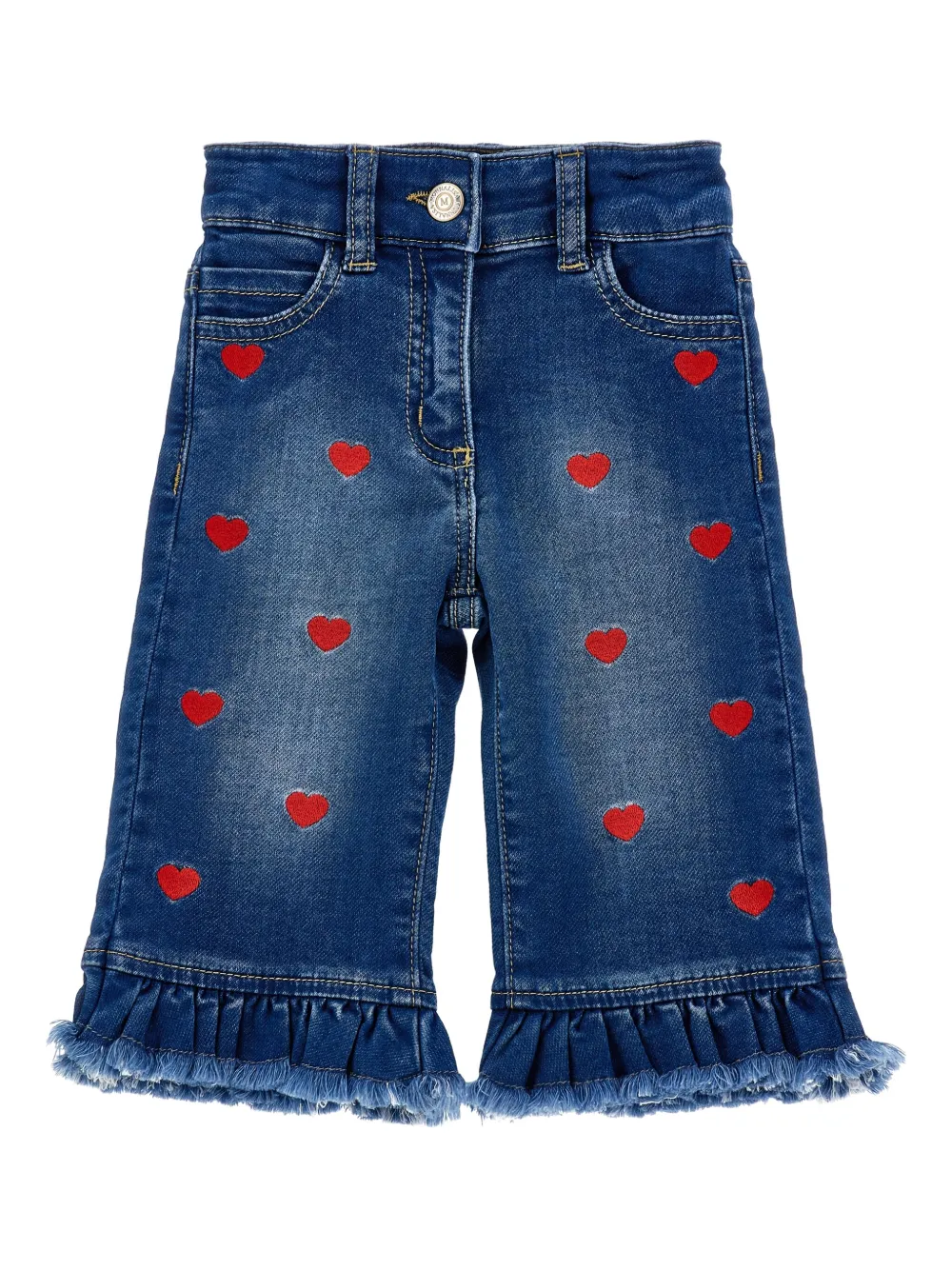 Monnalisa heart-motif jeans | Blue | Image 1