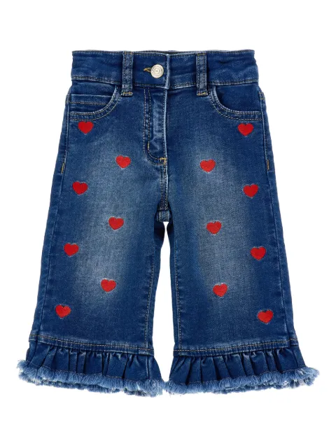 Monnalisa heart-motif jeans