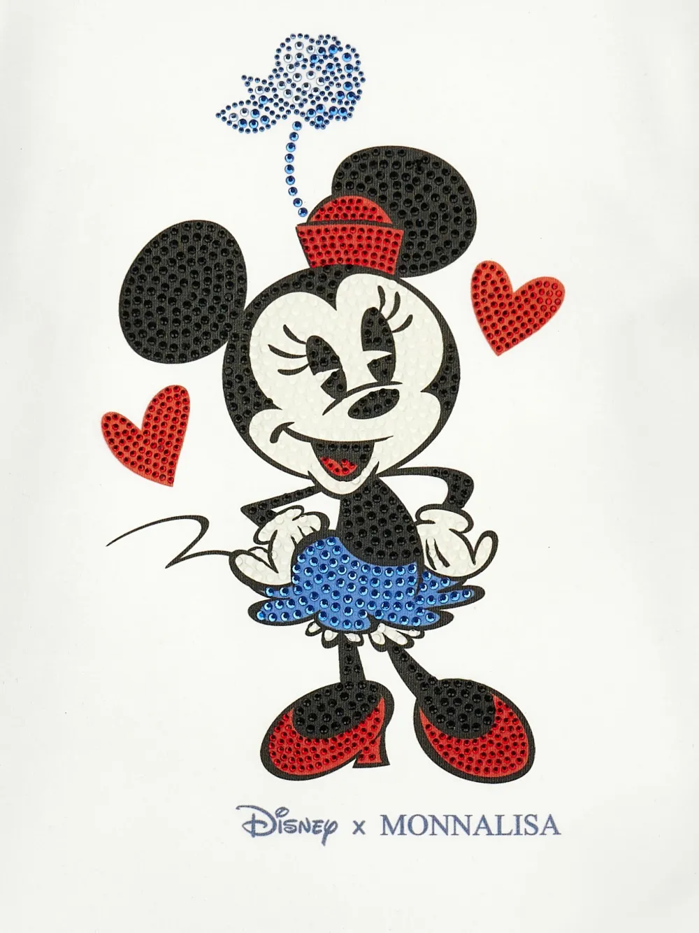 Monnalisa Minnie Mouse top met lange mouwen Wit