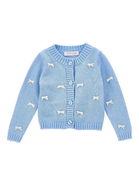 Monnalisa bow-detail cardigan
