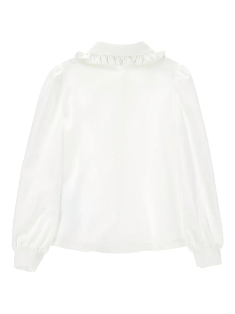 Monnalisa Ruffled Bow Shirt In White