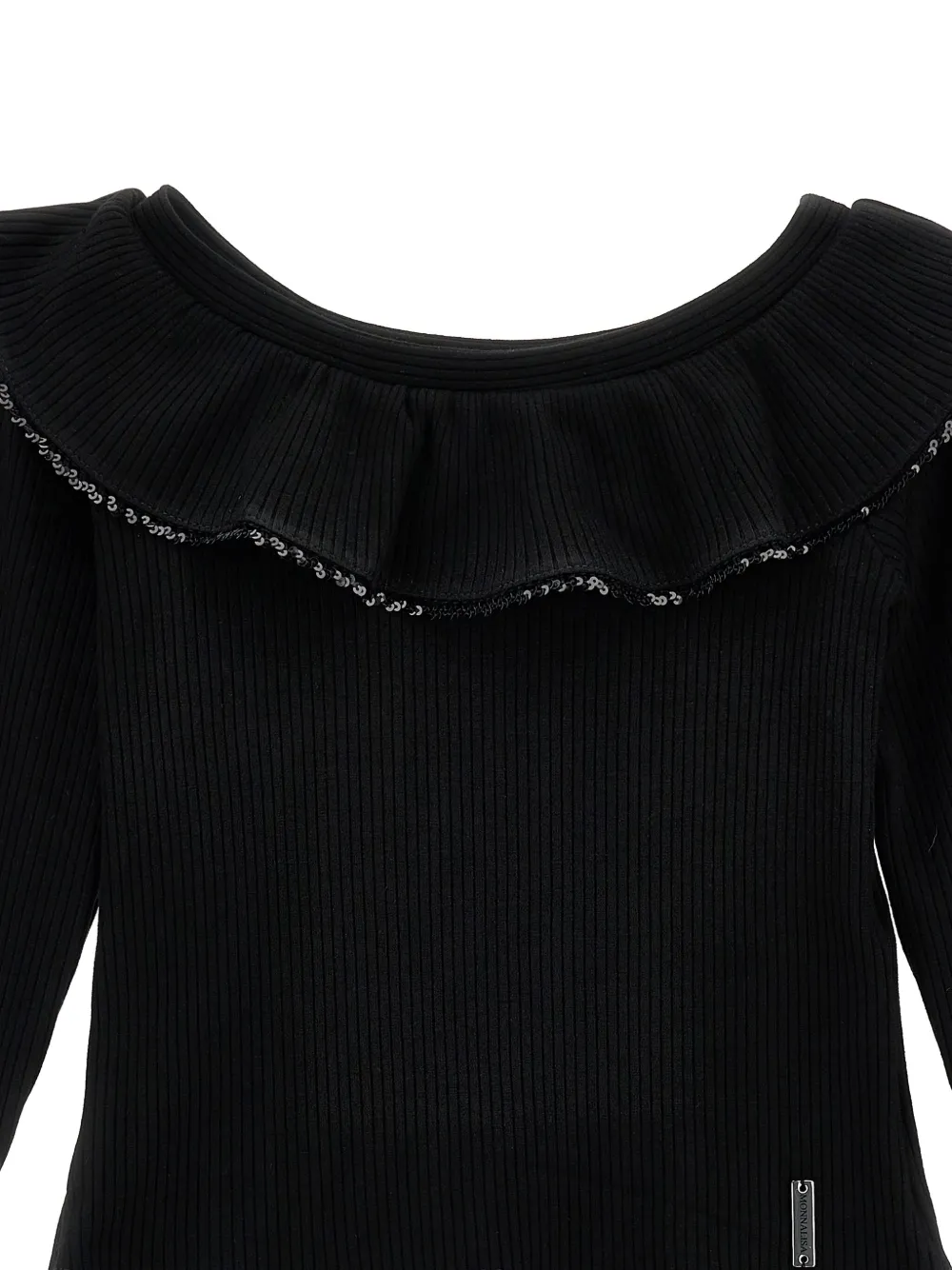 Monnalisa Long Sleeve T-shirt In Black