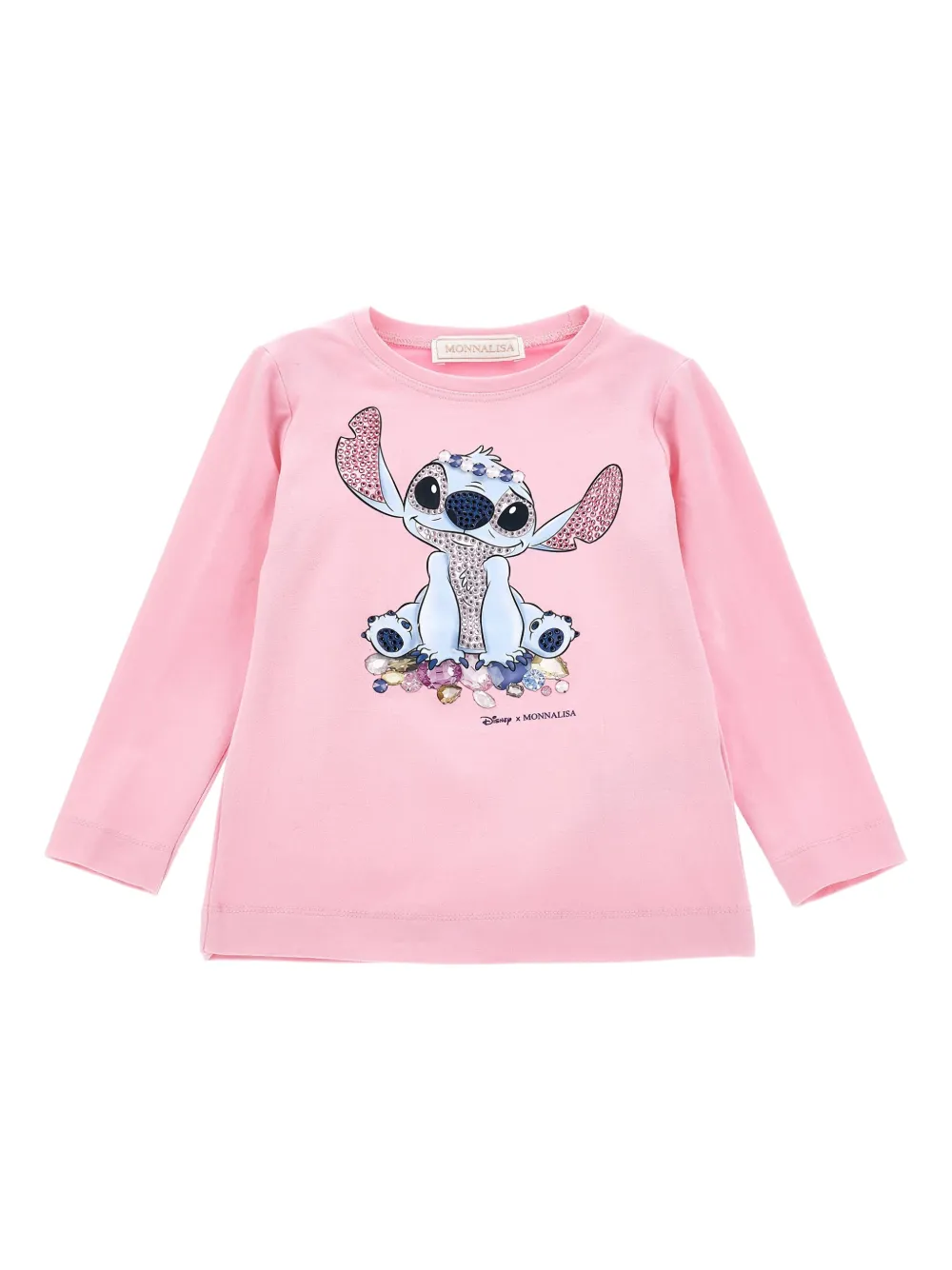 Monnalisa Top met lange mouwen en stiksel Roze