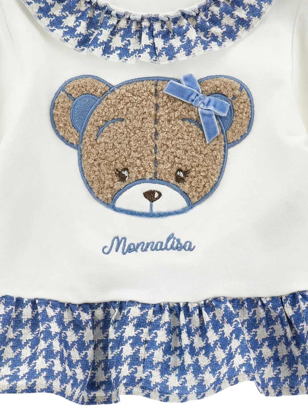 Monnalisa Embroidered Sweatshirt In White