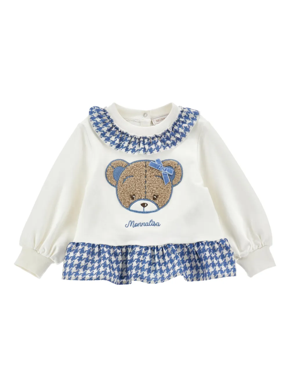 Monnalisa Embroidered Sweatshirt In White
