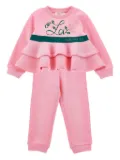 Monnalisa frill-detail tracksuit - Pink