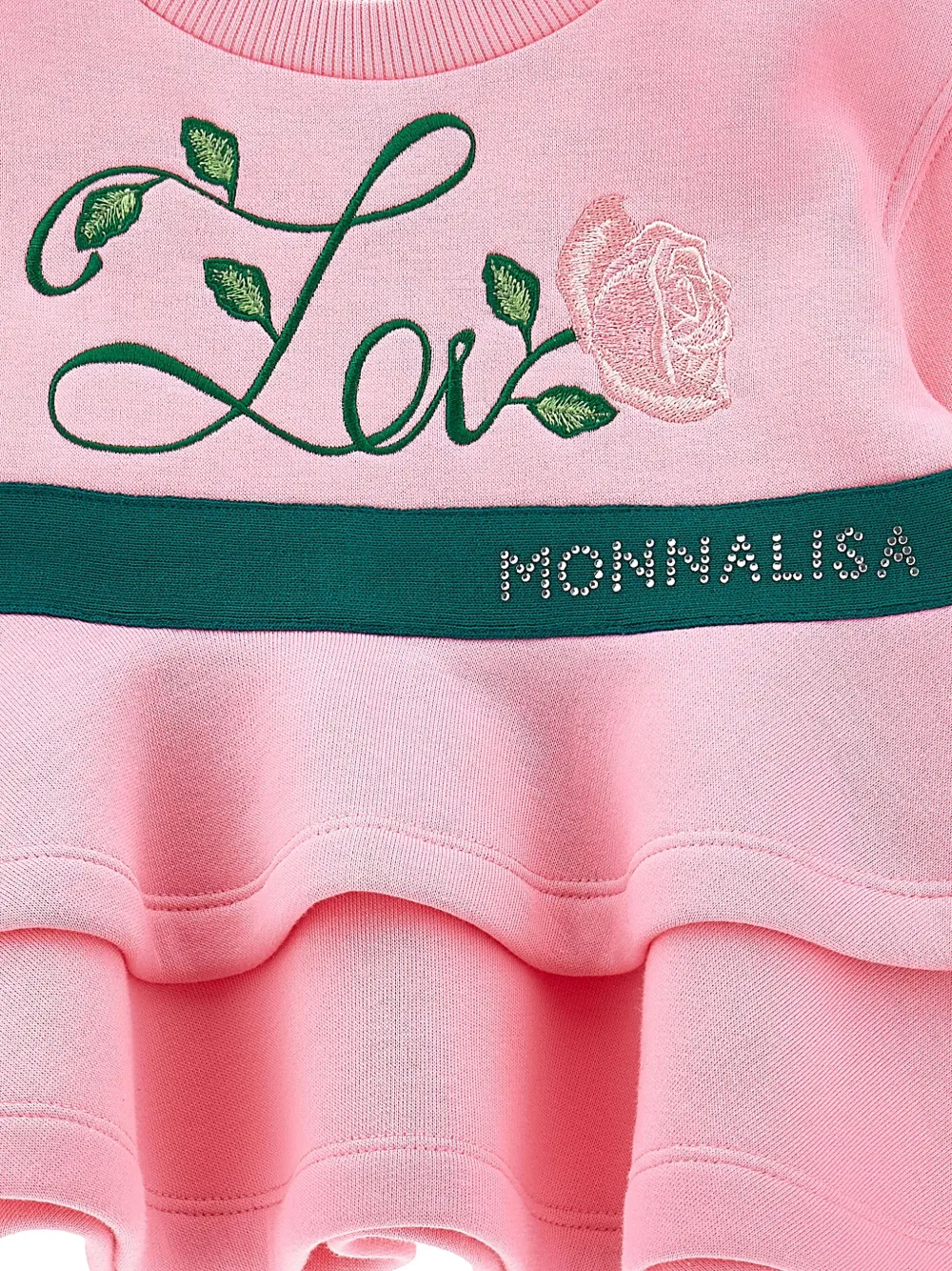 Monnalisa Trainingspak met franje Roze