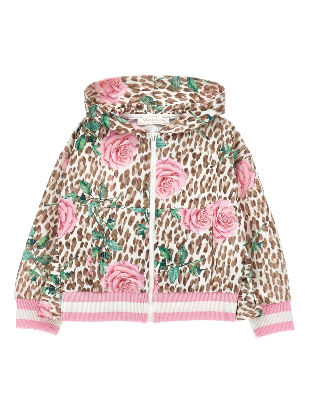 Monnalisa Hoodie met luipaardprint Bruin