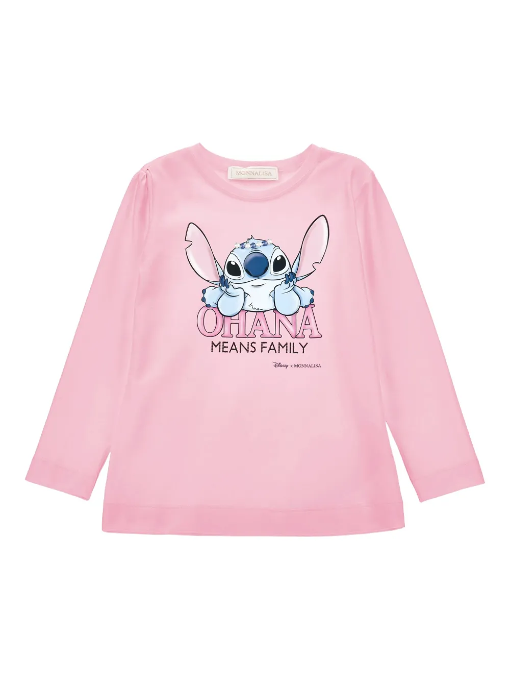 Monnalisa x Disney Stitch T-shirt Roze