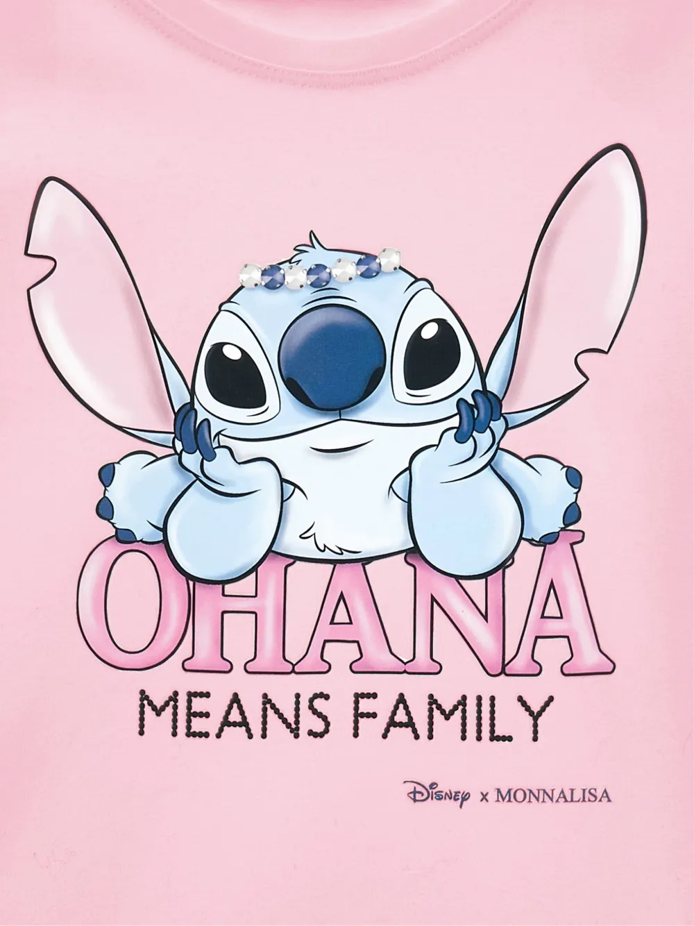 Monnalisa x Disney Stitch T-shirt Roze