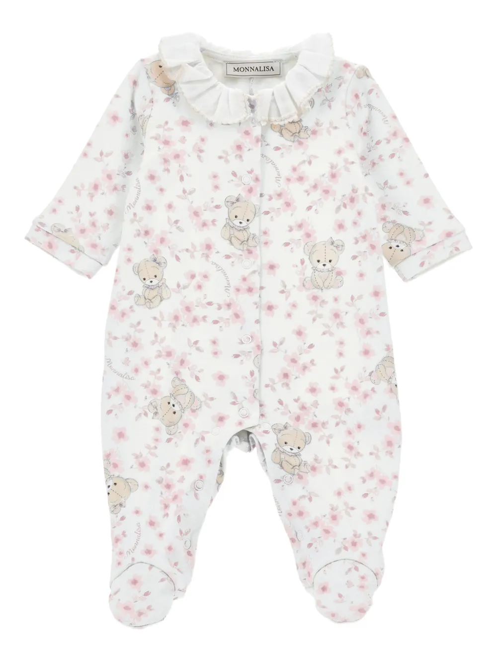 Monnalisa floral-print romper | White | Image 1