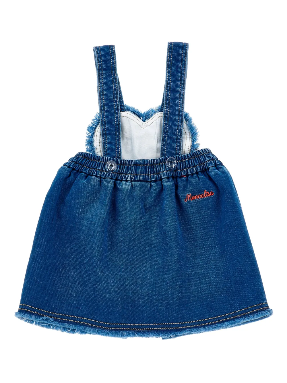 Monnalisa x Disney Minnie Mouse-embroidered dungarees | Denim Skirts | Image 2