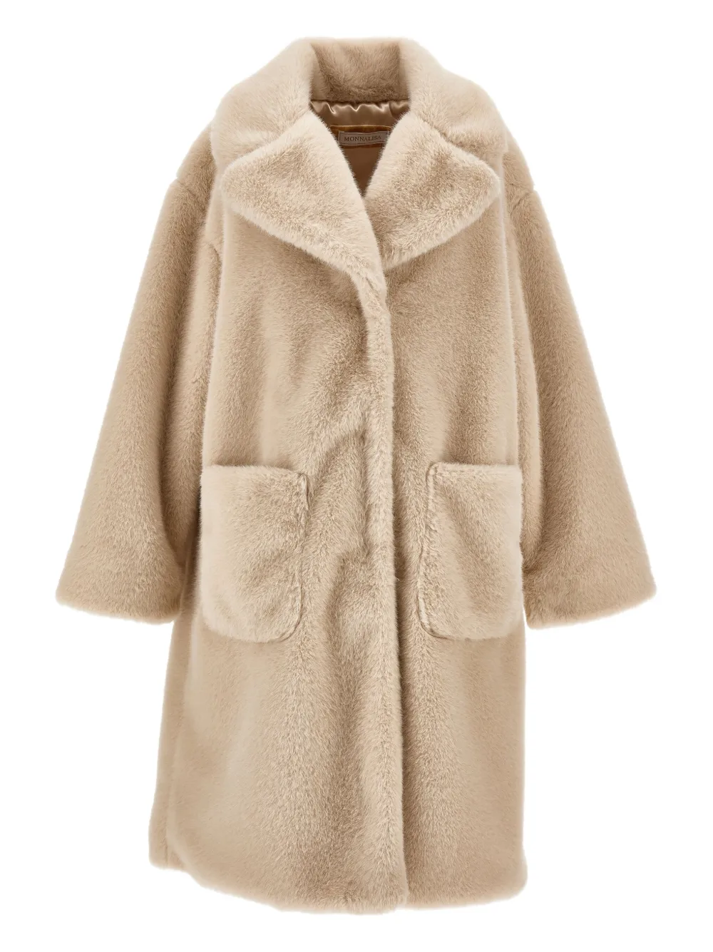 Monnalisa Jas met enkele rij knopen Beige