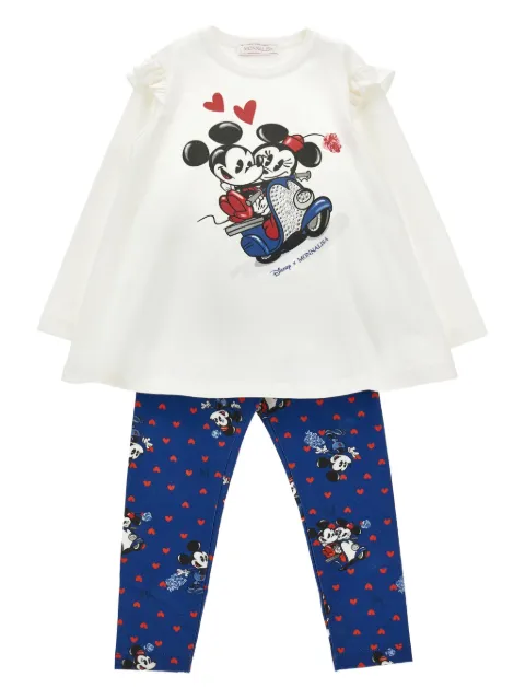 Monnalisa x Disney ruffle-hem top and leggings set