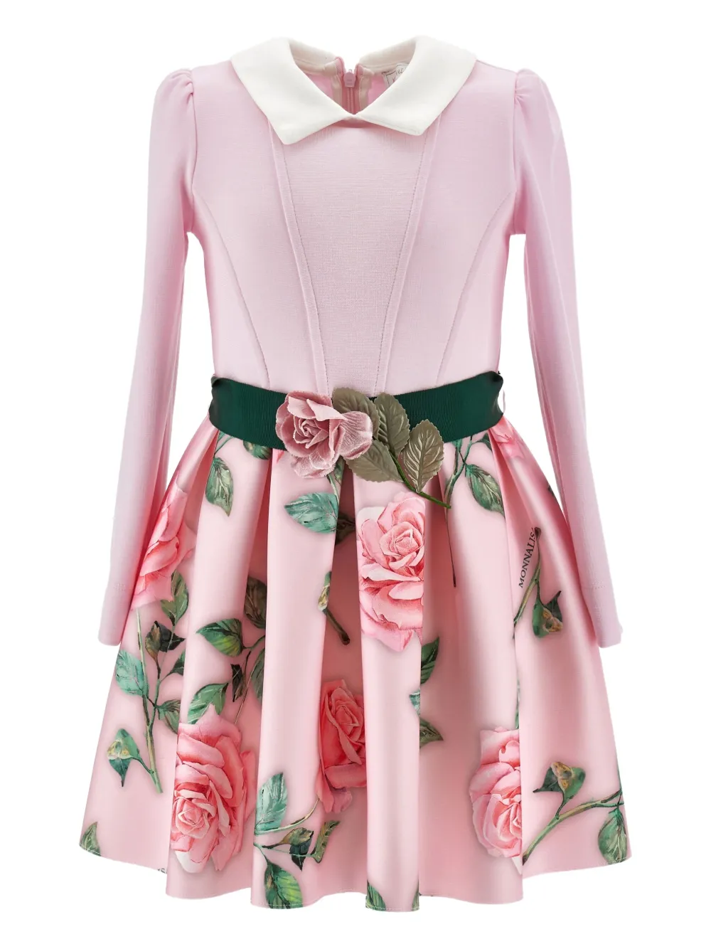Monnalisa Jurk met bloe print Roze