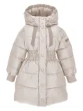 Monnalisa hooded puffer coat - Neutrals