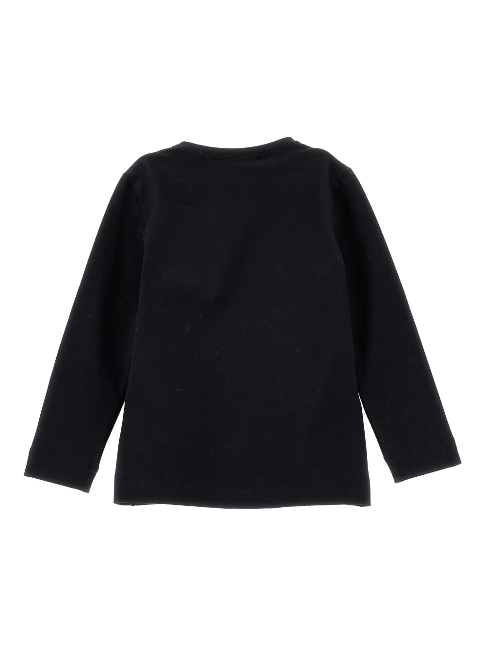 Monnalisa T-shirt met lange mouwen en beerprint Zwart